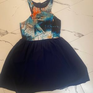 Blue and pattern dress
